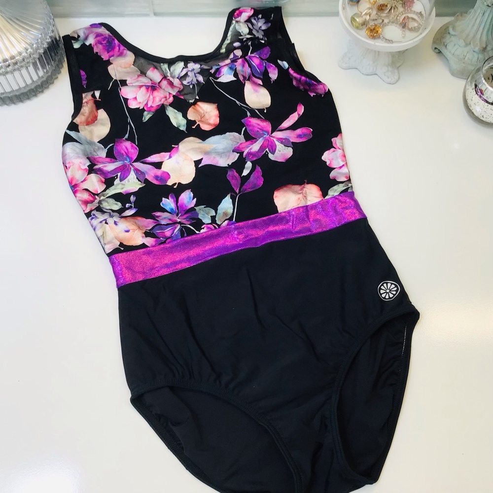 Pink Lemon Dancewear Metallic Leotard S EUC